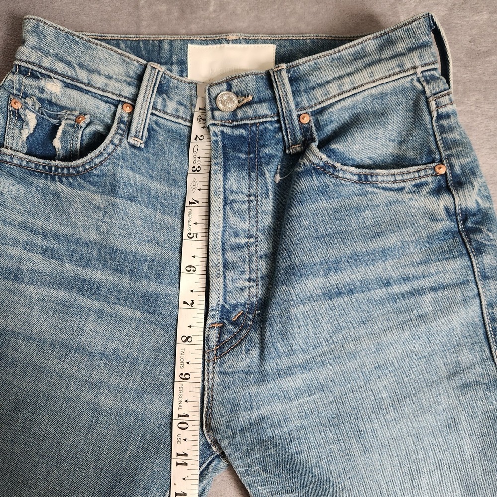 MOTHER Superior The Tripper Flood Fray Jeans Left In The Dust Distressed 24 - Picture 12 of 16